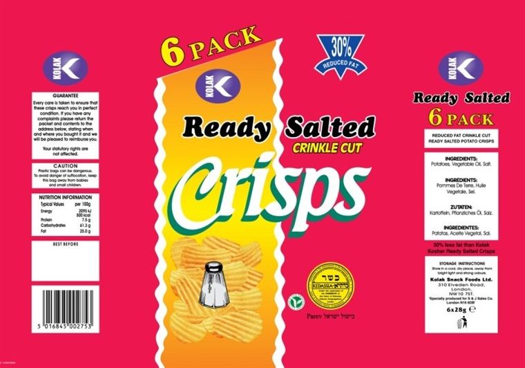 Kolak 6 Pack Low Fat Crisps