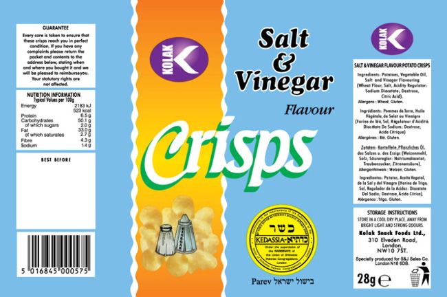 Kolak 6 Salt & Vinegar Crisps
