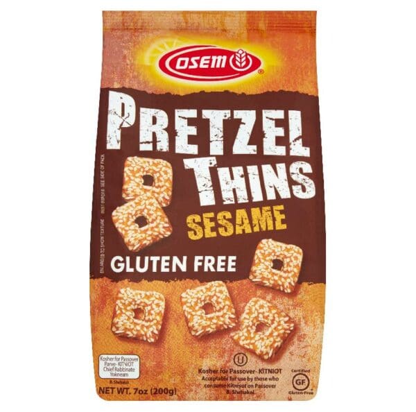 Osem Gluten Free Pretzel Thins with Sesame