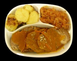 Hermolis Braised Steak with Potatos & sauerkraut